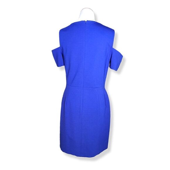 1. State Cold Shoulder Lined Formal Mini Dress Blue Size 12 Large - Picture 7 of 14